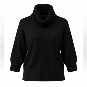 Black Cashmere Sweater Cowl neck Turtleneck Banana Republic